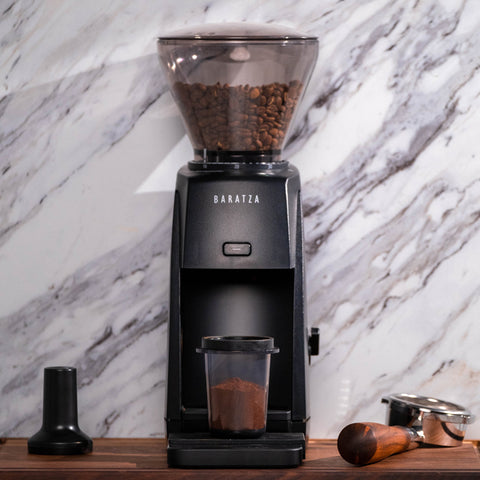 Baratza Encore ESP with dosing cup and portafilter