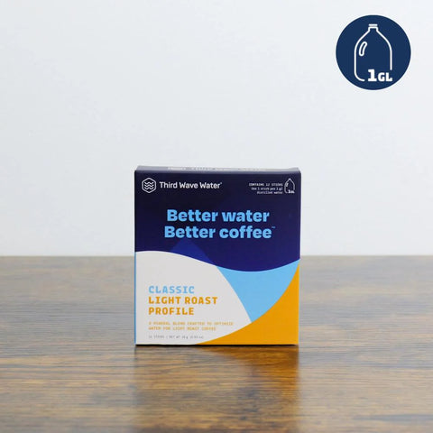 Coffee brewing water minerals box for light roast profile