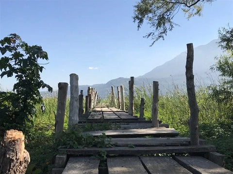 Atitlan view near San Isidro Chacaya coffee farm
