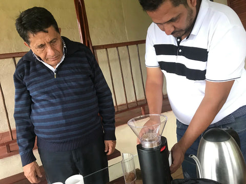 Coffee roasting at Finca San Jorge Colombia