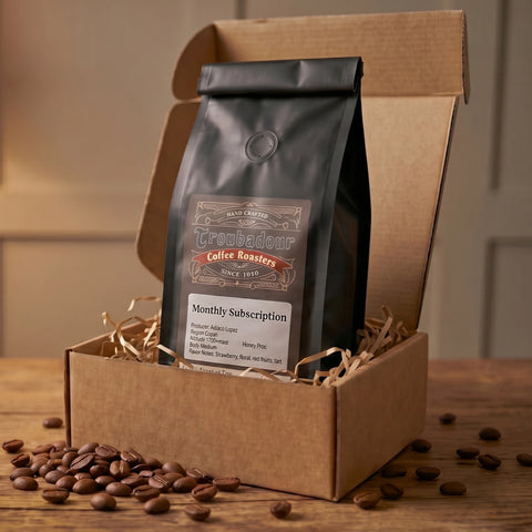 Troubadour Coffee Subscription Bag Recurring Micro-Lot Beans