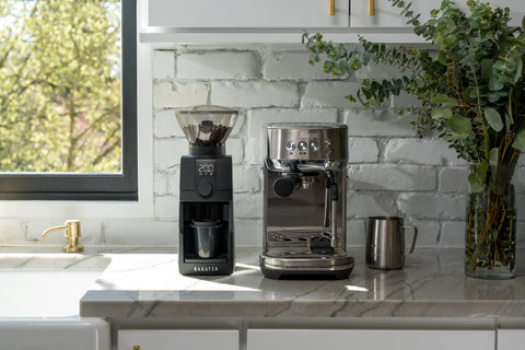 Encore ESP Pro beside a Breville Bambino Plus